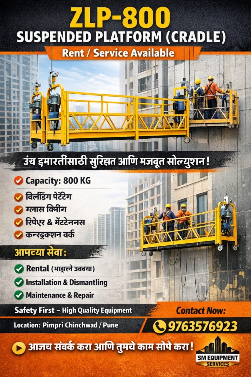 Workers on ZLP-800 cradle